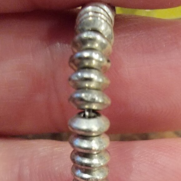 7Inch/18CM Silver Plated Small Rondelle Beads Halcraft Bead Gallery #82622 - Picture 3 of 8